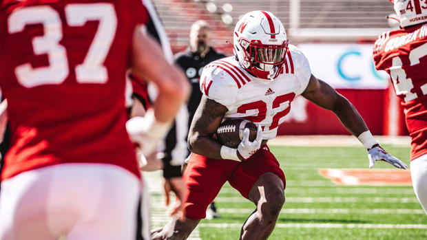 Gabe Ervin 2023-04-01 Nebraska football scrimmage practice
